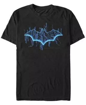 Мужская футболка dc с логотипом batman digital bat с коротким рукавом Fifth Sun, черный