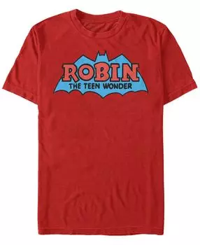 Мужская футболка dc с логотипом batman robin the teen wonder с коротким рукавом Fifth Sun, красный