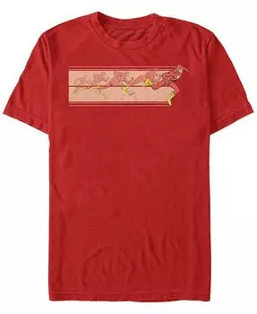 Мужская футболка DC The Flash Running Fast с короткими рукавами Fifth Sun, красный