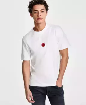 Мужская футболка Derdcho с принтом Relaxed Fit, короткий рукав Hugo Boss, коричневый/бежевый