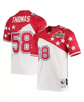 Мужская футболка derrick thomas white, red afc 1995 pro bowl authentic jersey Mitchell & Ness, мульти