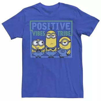 Мужская футболка Despicable Me Minions Group Shot синего цвета Positive Vibes Tribe Licensed Character, цвет Royal