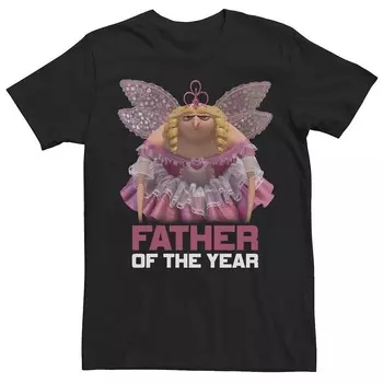 Мужская футболка Despicable Me Minions Gru Fairy Father Licensed Character, черный
