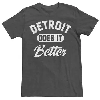 Мужская футболка «Detroit Does It Better Hometown Destination» Licensed Character