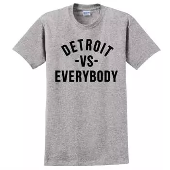 Мужская футболка Detroit серого/черного цвета VS EVERYBODY