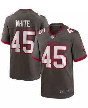 Мужская футболка devin white pewter tampa bay buccaneers game jersey Nike