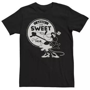 Мужская футболка Disney 100 Sassy And Sweet Minnie Mouse Licensed Character, черный