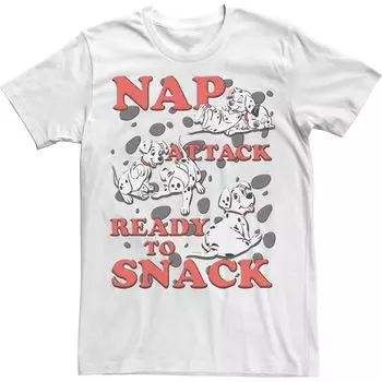 Мужская футболка Disney 101 далматинец Nap Attack Ready To Snack Tee Licensed Character