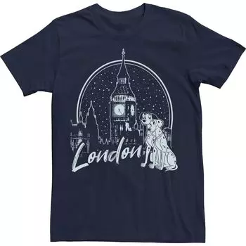 Мужская футболка Disney 101 далматинец Pongo & Perdita In London Licensed Character