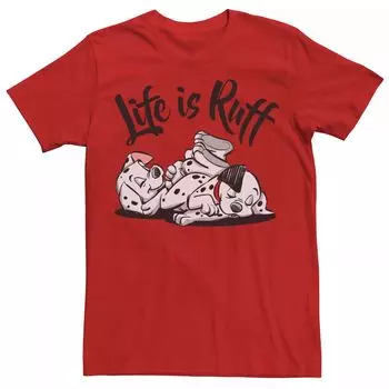 Мужская футболка Disney 101 далматинец «Спящие щенки» Life Is Ruff Licensed Character