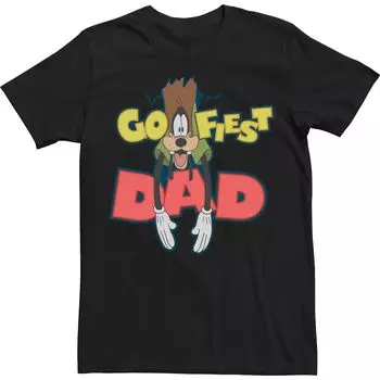 Мужская футболка Disney A Goofy Movie Футболка Goofiest Dad, черная Licensed Character, черный