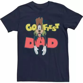 Мужская футболка Disney A Goofy Movie Футболка Goofiest Dad, синяя Licensed Character, синий