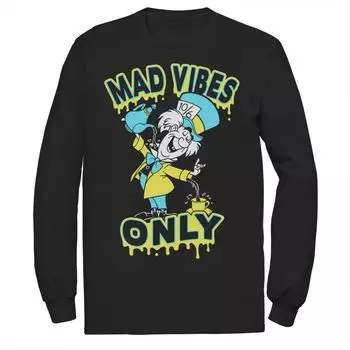 Мужская футболка Disney «Алиса в стране чудес» Mad Hatter Mad Vibes Only Licensed Character