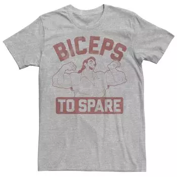 Мужская футболка Disney Beauty And The Beast Gaston Outline Biceps To Spare Licensed Character