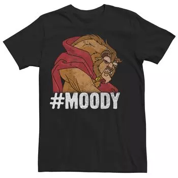 Мужская футболка Disney Beauty and the Beast с хэштегом Moody
