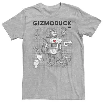 Мужская футболка Disney DuckTales Gizmoduck Schematic Licensed Character