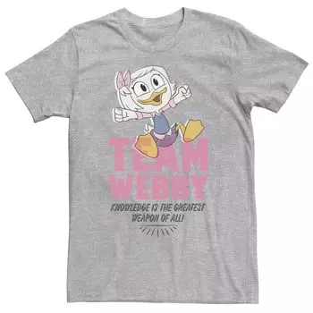 Мужская футболка Disney DuckTales Team Webby Knowledge — лучшее оружие Licensed Character