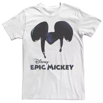 Мужская футболка Disney Epic Mickey Dark Paint Drip с логотипом Licensed Character