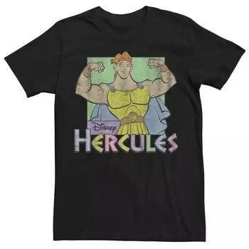 Мужская футболка Disney Hercules Flexing Arms с потертым изображением Licensed Character