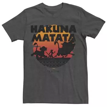 Мужская футболка Disney King Lion King Hakuna Matata с силуэтом в стиле ретро, групповая съемка Licensed Character