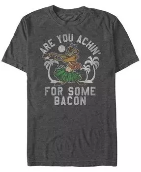 Мужская футболка Disney King Lion King Timon Achin' Bacon с короткими рукавами Fifth Sun, серый