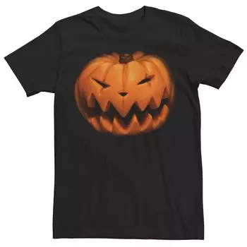 Мужская футболка Disney «Кошмар перед Рождеством» Pumpkin King с большим лицом Licensed Character