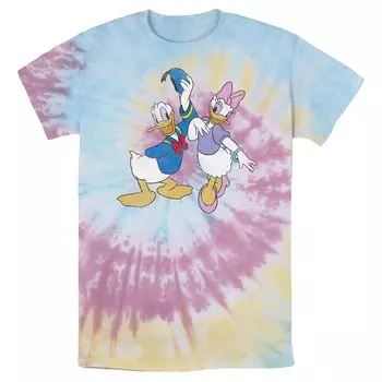 Мужская футболка Disney Mickey And Friends Donald And Daisy с эффектом потертости Licensed Character