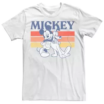 Мужская футболка Disney Mickey And Friends Mickey And Pluto Retro Line Licensed Character