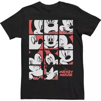 Мужская футболка Disney Mickey And Friends Mickey Mouse Expressions Boxes Licensed Character