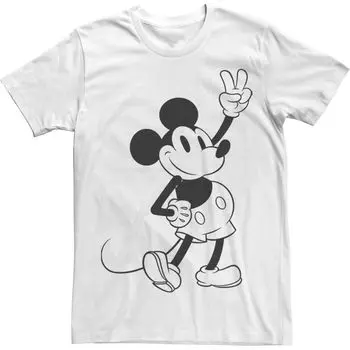 Мужская футболка Disney Mickey And Friends Mickey Peace Outline Licensed Character