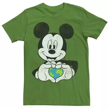 Мужская футболка Disney Mickey & Friends Earth Day Mickey Holding Earth Licensed Character