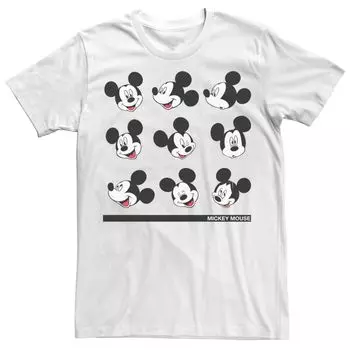 Мужская футболка Disney Mickey Mouse с другим лицом Микки Мауса Licensed Character, белый