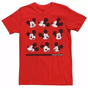 Мужская футболка Disney Mickey Mouse с другим лицом Микки Мауса Licensed Character, красный