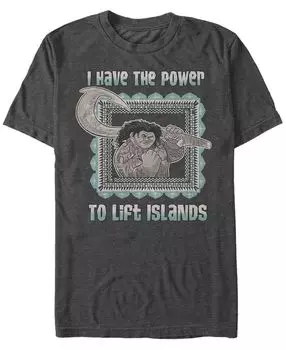 Мужская футболка disney moana maui power to lift islands с коротким рукавом Fifth Sun, темно-серый