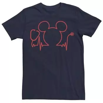 Мужская футболка Disney Nurse's Day с Микки Стетоскопом Heartline Licensed Character