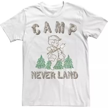 Мужская футболка Disney Peter Pan Camp Never Land Licensed Character, белый