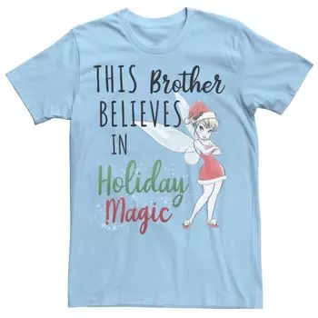 Мужская футболка Disney Peter Pan Christmas Tinker Bell Holiday Magic Brother Licensed Character