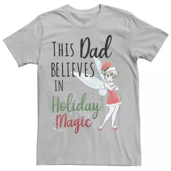 Мужская футболка Disney Peter Pan Christmas Tinker Bell Holiday Magic Dad Licensed Character