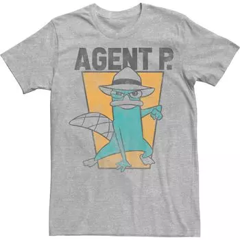 Мужская футболка Disney Phineas And Ferb Agent P с плакатом Licensed Character