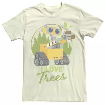 Мужская футболка Disney Pixar Earth Day Wall-E I Love Trees Licensed Character