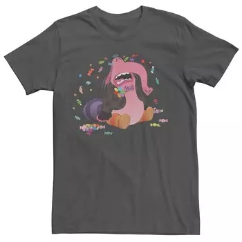 Мужская футболка Disney Pixar Inside Out Bing Bong Crying Candy с рисунком Licensed Character, цвет Charcoal