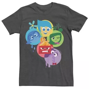 Мужская футболка Disney Pixar Inside Out Bubble Group Shot Licensed Character, цвет Charcoal Heather