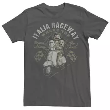 Мужская футболка Disney/Pixar Luca Italia Raceway «Где океан встречается с сушей» Licensed Character