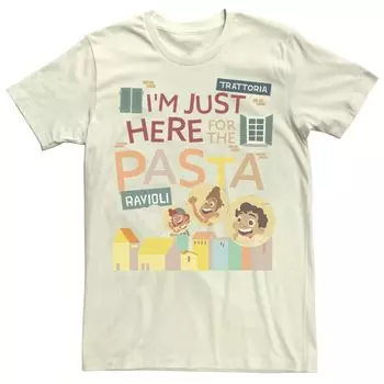 Мужская футболка Disney/Pixar Luca «Я здесь ради пасты с макаронами» Licensed Character