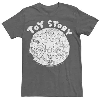 Мужская футболка Disney/Pixar's Toy Story Doodle Circle Group Shot Licensed Character