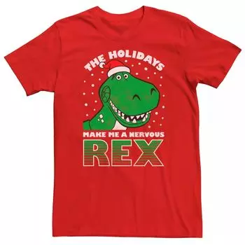 Мужская футболка Disney/Pixar Toy Story Holidays Make Me A Nervous Rex Licensed Character