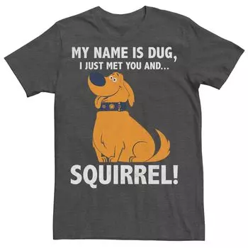 Мужская футболка Disney/Pixar UP Dug Squirrel Quote Licensed Character