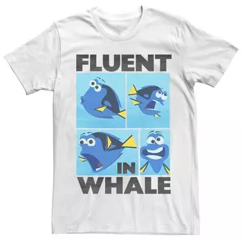 Мужская футболка Disney Pixar В поисках Дори Fluent в китовой футболке Licensed Character, белый