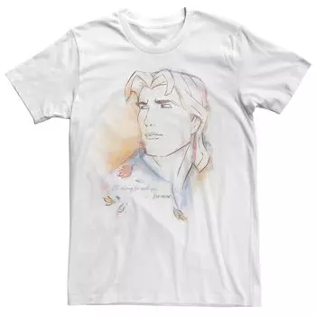 Мужская футболка Disney Pocahontas John Smith с акварельным портретом Licensed Character