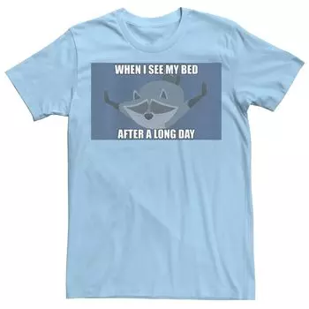 Мужская футболка Disney Pocahontas Meeko When I See My Bed Meme